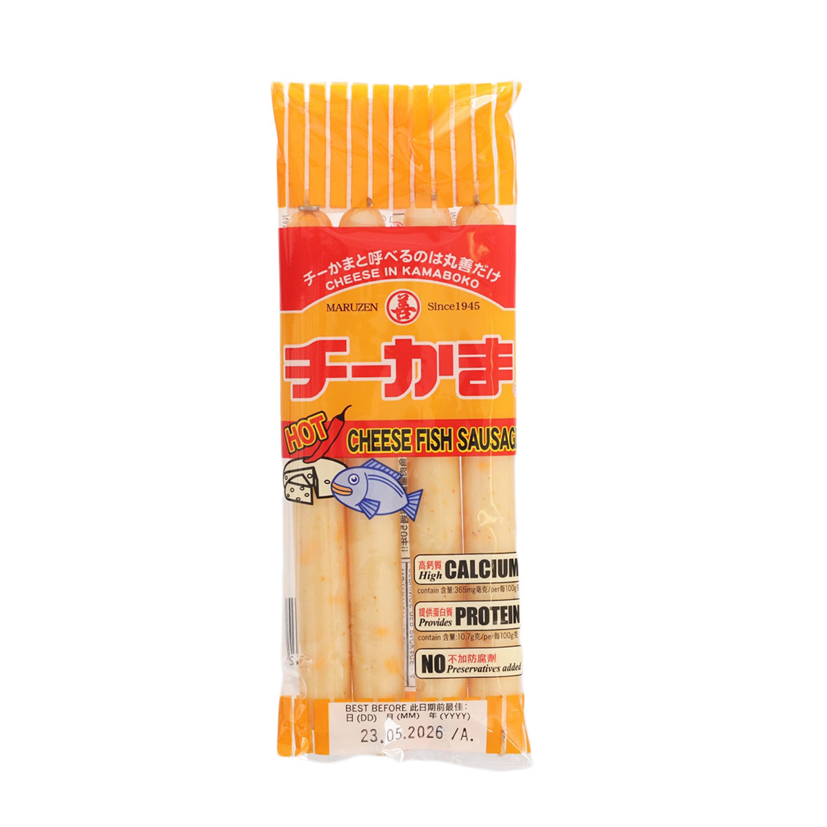 MARUZEN Hot Cheese Fish Sausage  (104g)