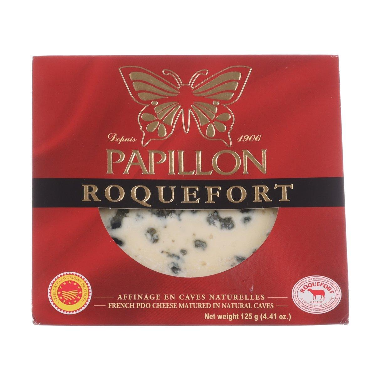 PAPILLON Roquefort Blue-Veined Cheese from Raw Ewe's Milk  (100g)