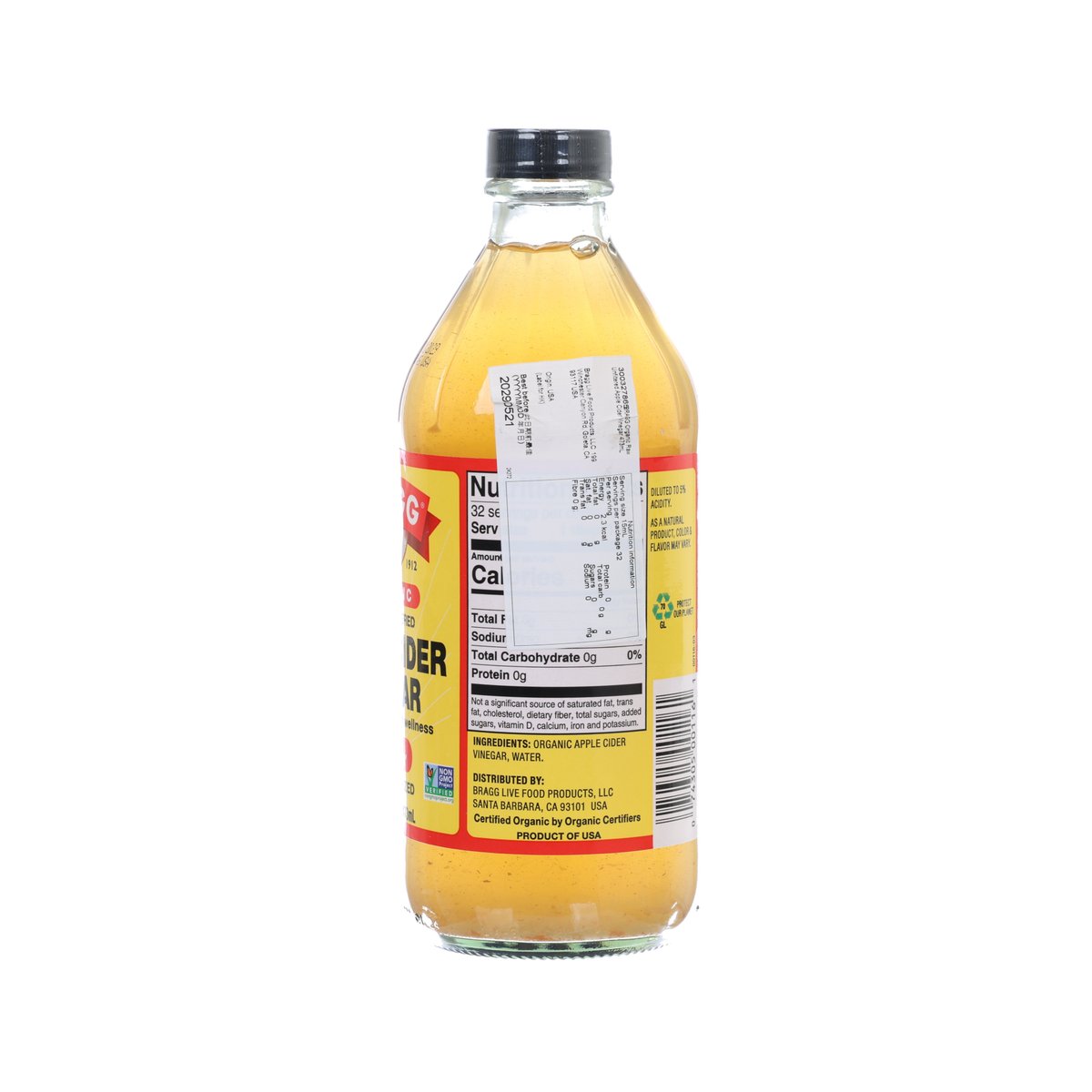 BRAGG Organic Raw Unfiltered Apple Cider Vinegar  (473mL)