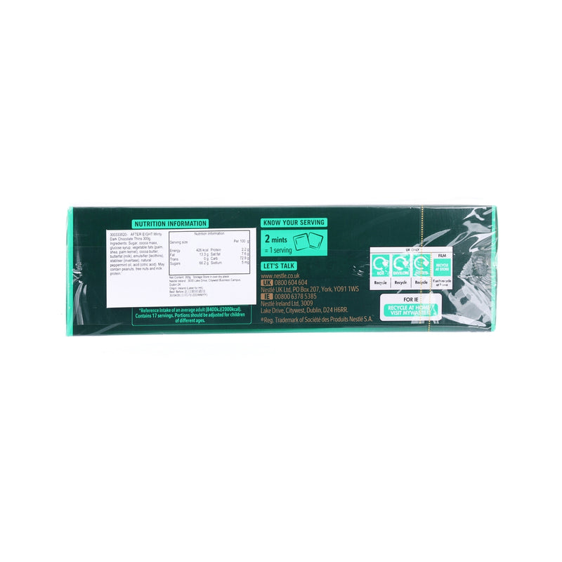 AFTER EIGHT Minty Dark Chocolate Thins  (300g)