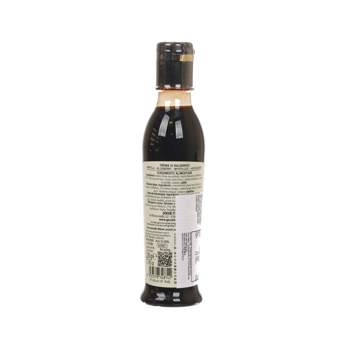 GOCCE ITALIANE Balsamic Glaze with Blueberry Flavor  (220g)