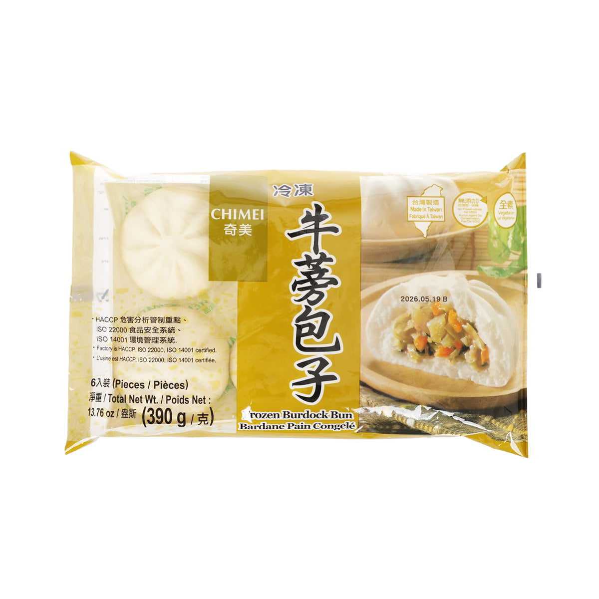 奇美 冷凍牛蒡包子  (6pcs)