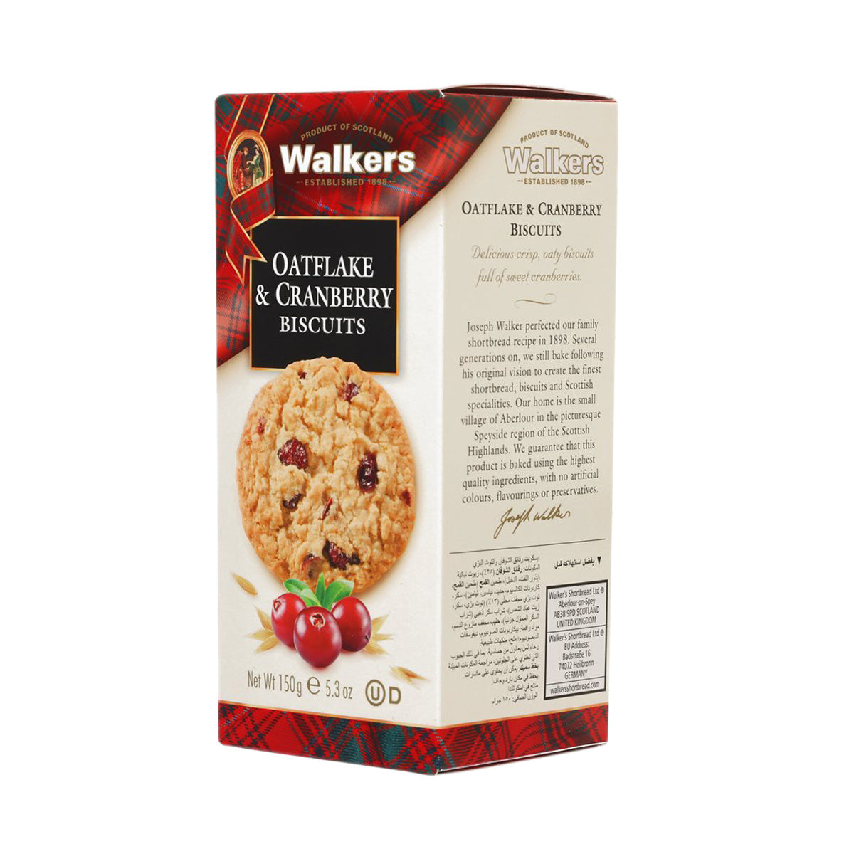 WALKERS 燕麥蔓越莓曲奇 (150g)