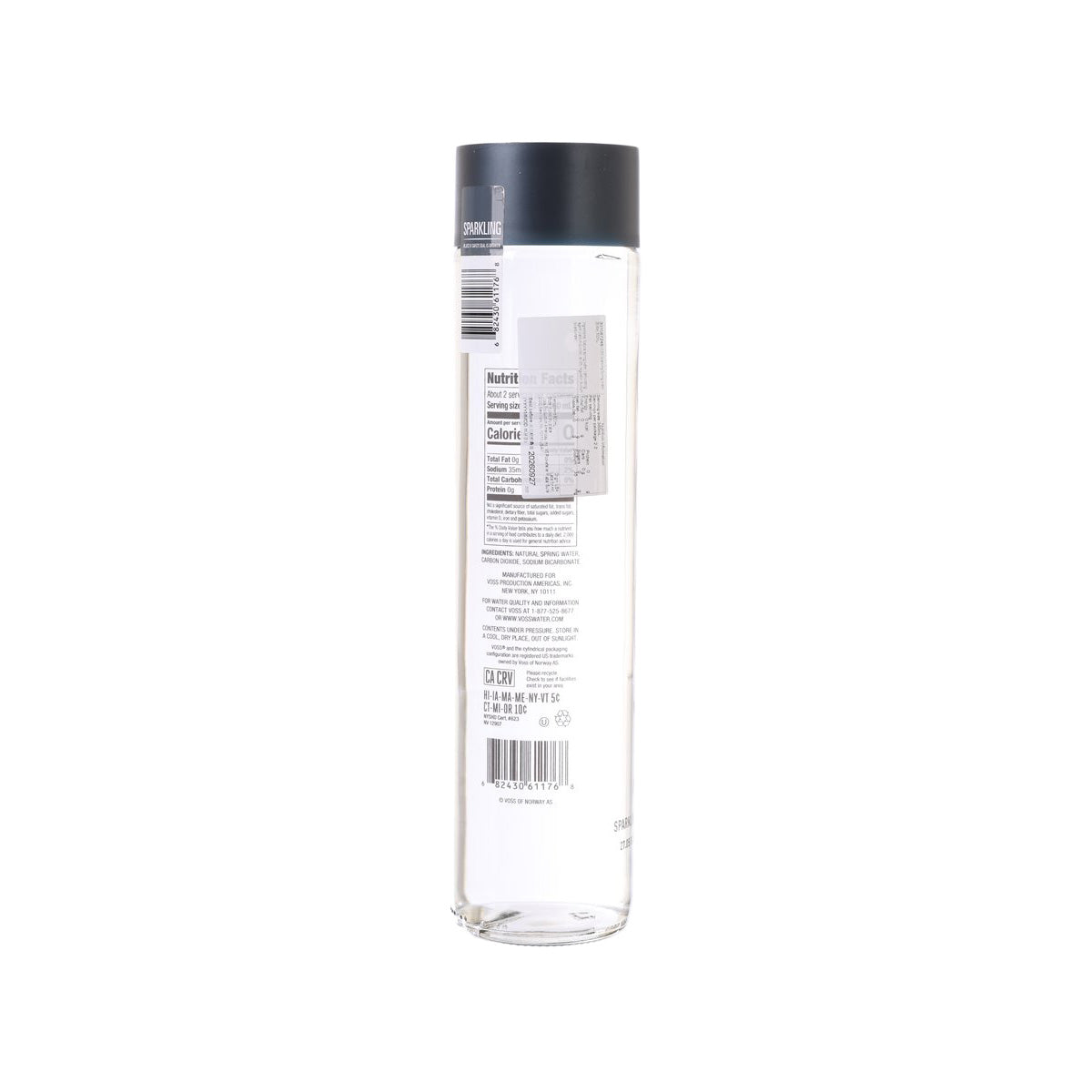 VOSS Sparkling Spring Water [Bottle]  (800mL)