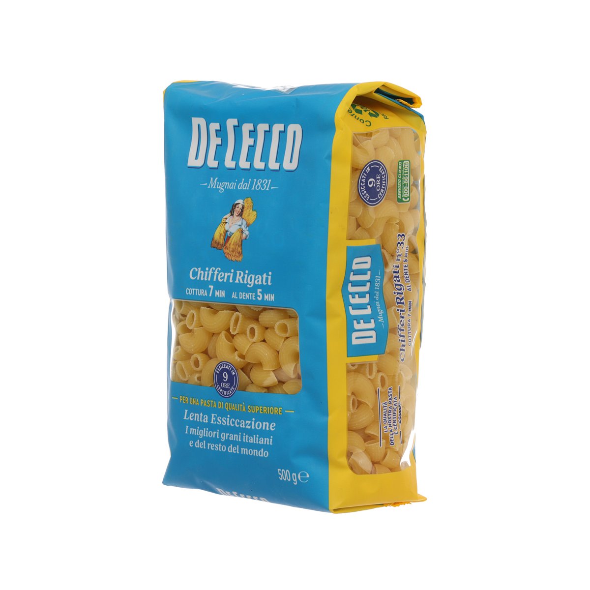 DE CECCO #33 Chifferi Rigati Pasta  (500g)