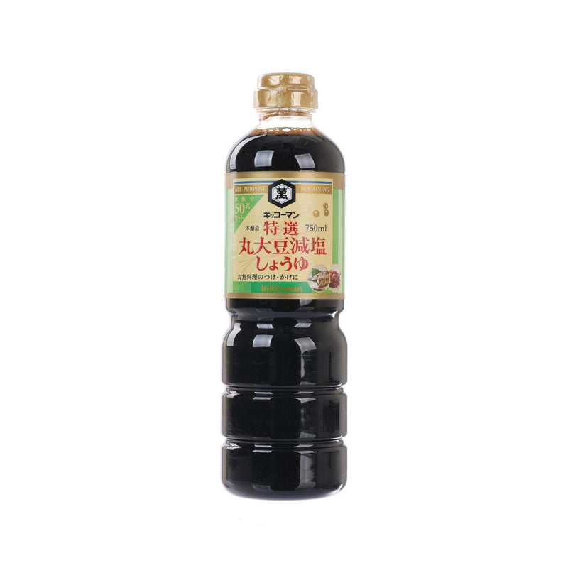 KIKKOMAN Premium Marudaizu Soy Sauce - Reduced Salt  (750mL)
