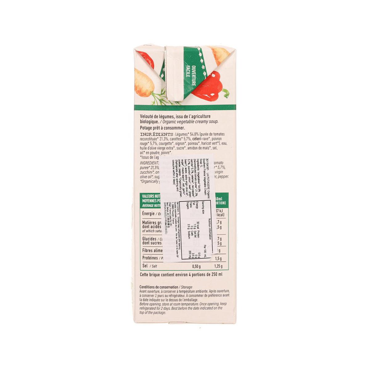 LA POTAGERE Organic Southern France Vegetable Cream Soup  (1L)