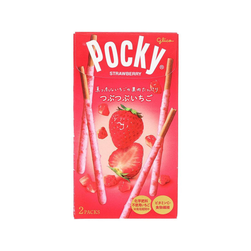 固力果 Pocky 朱古力餅乾條 - 士多啤梨粒粒 (55g, 2bag)