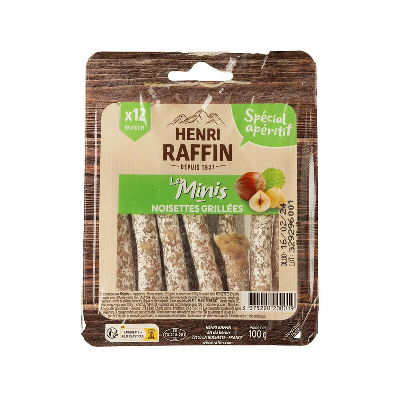 HENRI RAFFIN Air Dry Mini Salami with Hazelnuts  (100g)