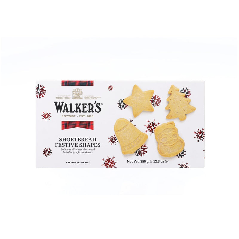 WALKERS Pure Butter Shortbread - Festive Shapes  (350g)