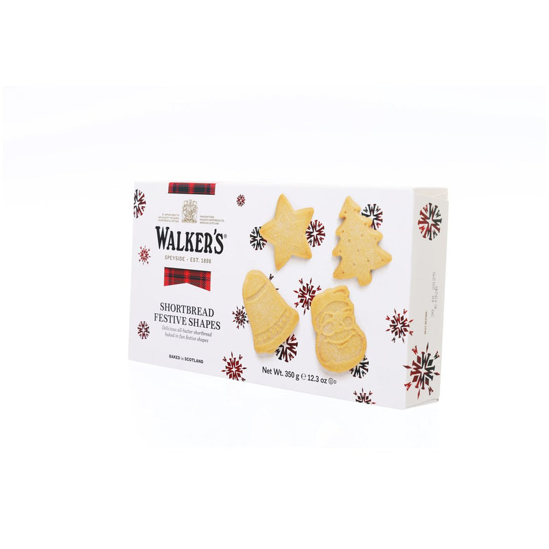 WALKERS Pure Butter Shortbread - Festive Shapes  (350g)