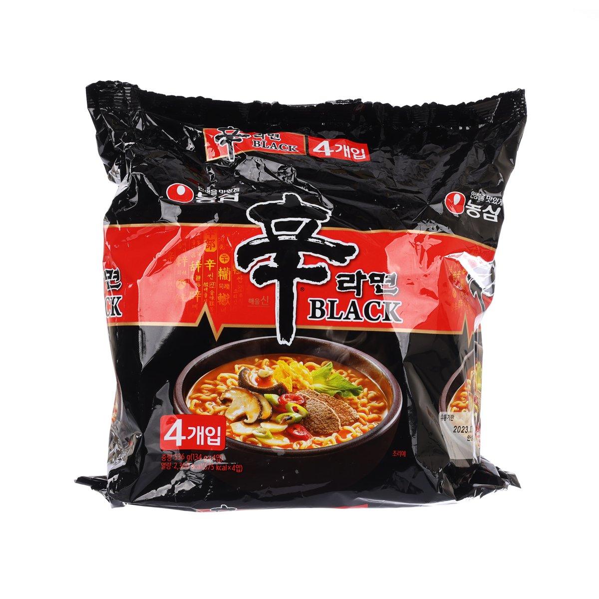 農心 韓國黑版辛辣麵  (4 x 134g)