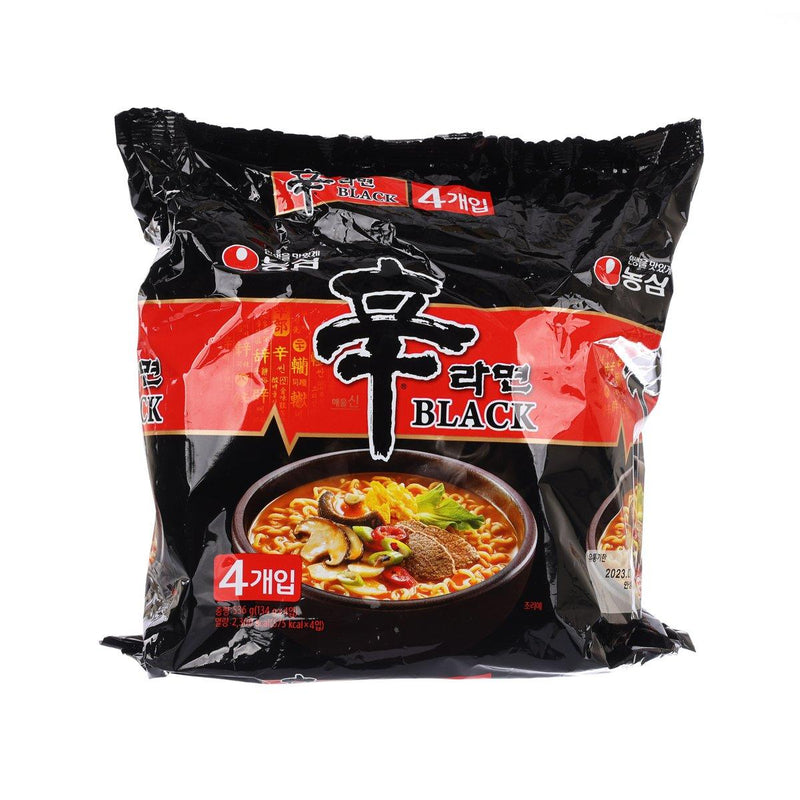 NONG SHIM Shin Black Spicy Noodle  (4 x 134g)