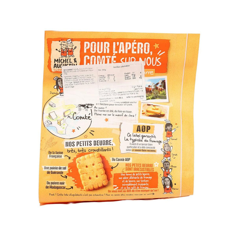MICHEL & AUGUSTIN Butter Biscuits with Comte AOP Cheese and Pepper  (100g)