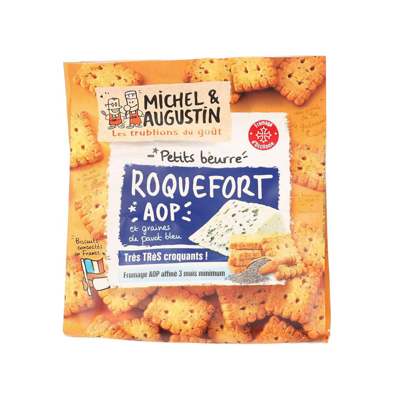 MICHEL & AUGUSTIN Butter Biscuits with Roquefort Cheese & Poppy Seed  (100g)