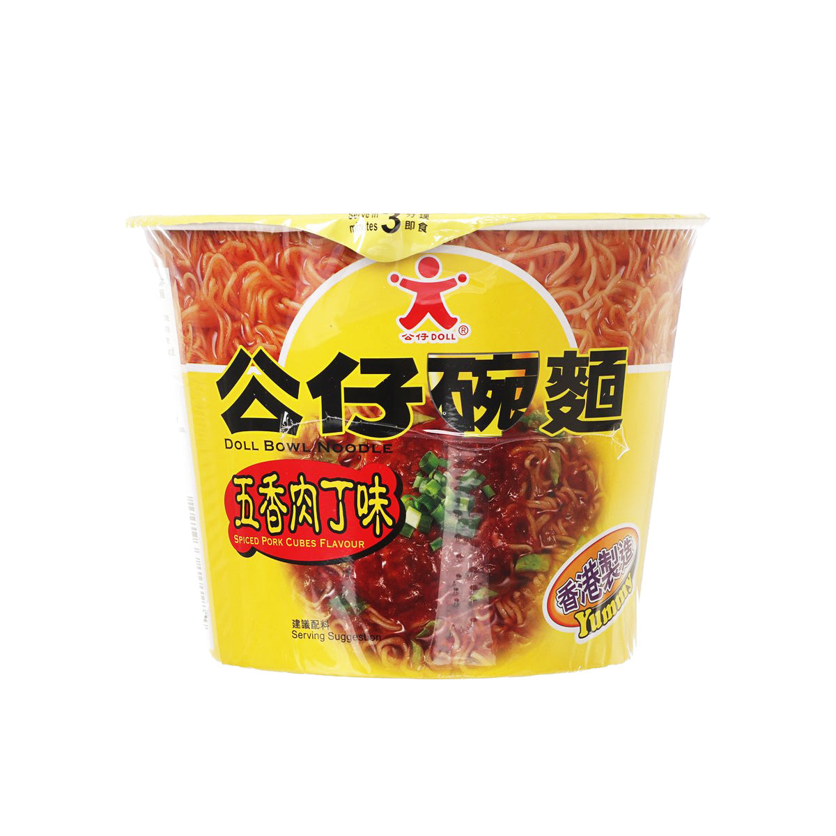 DOLL Bowl Noodle - Spiced Pork Cubes Flavour  (104g)