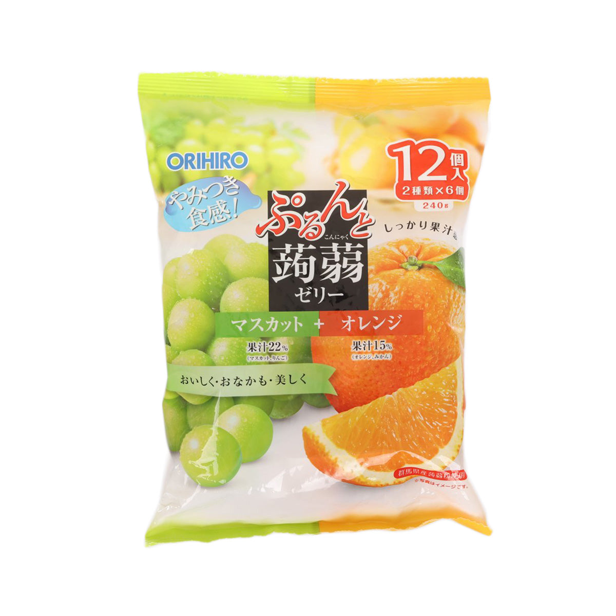 ORIHIRO Konnyaku Jelly - Shine Muscat & Orange  (240g)