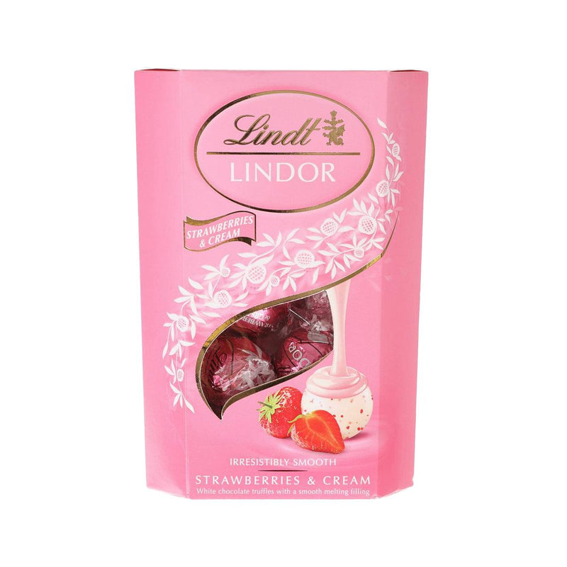 LINDT Lindor Strawberries & Cream Chocolate Ball  (200g)