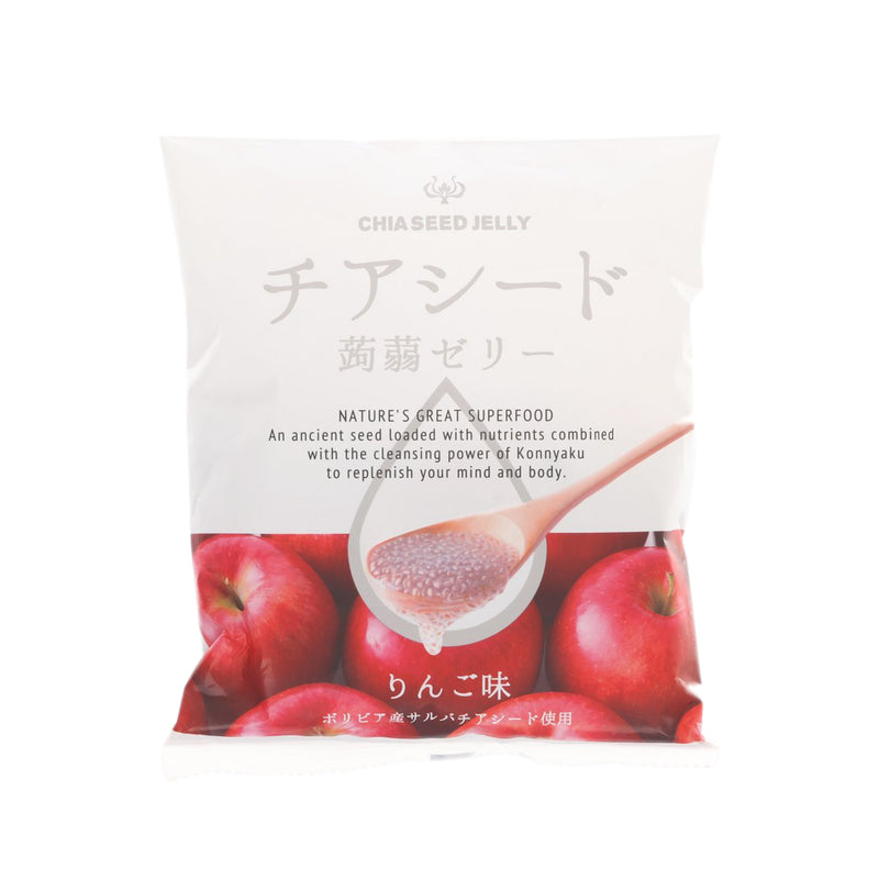 WAKASHO Chia Seed Konnyaku Jelly - Apple Flavor  (10pcs)