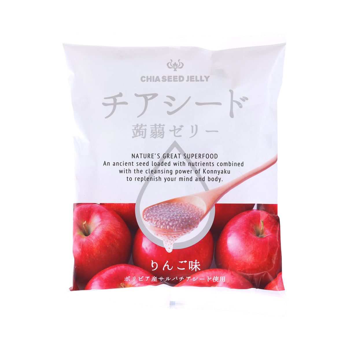 WAKASHO Chia Seed Konnyaku Jelly - Apple Flavor  (10pcs)