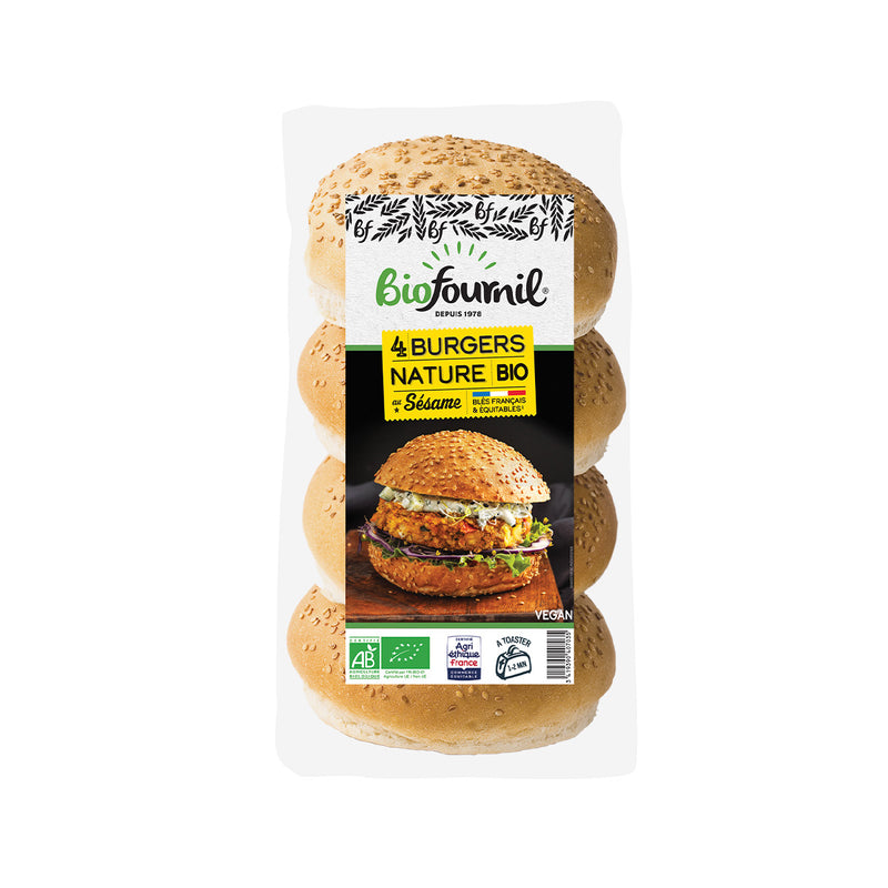 BIOFOURNIL Organic Hamburger Buns  (200g)