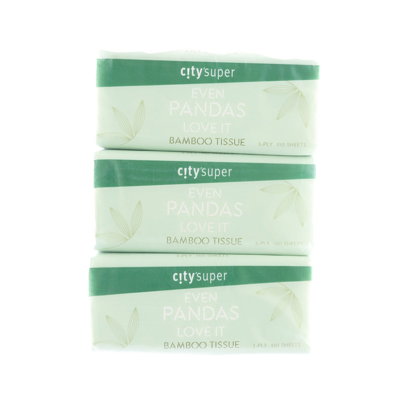 CITYSUPER 竹纖維柔軟面紙 3包裝  (1x3)