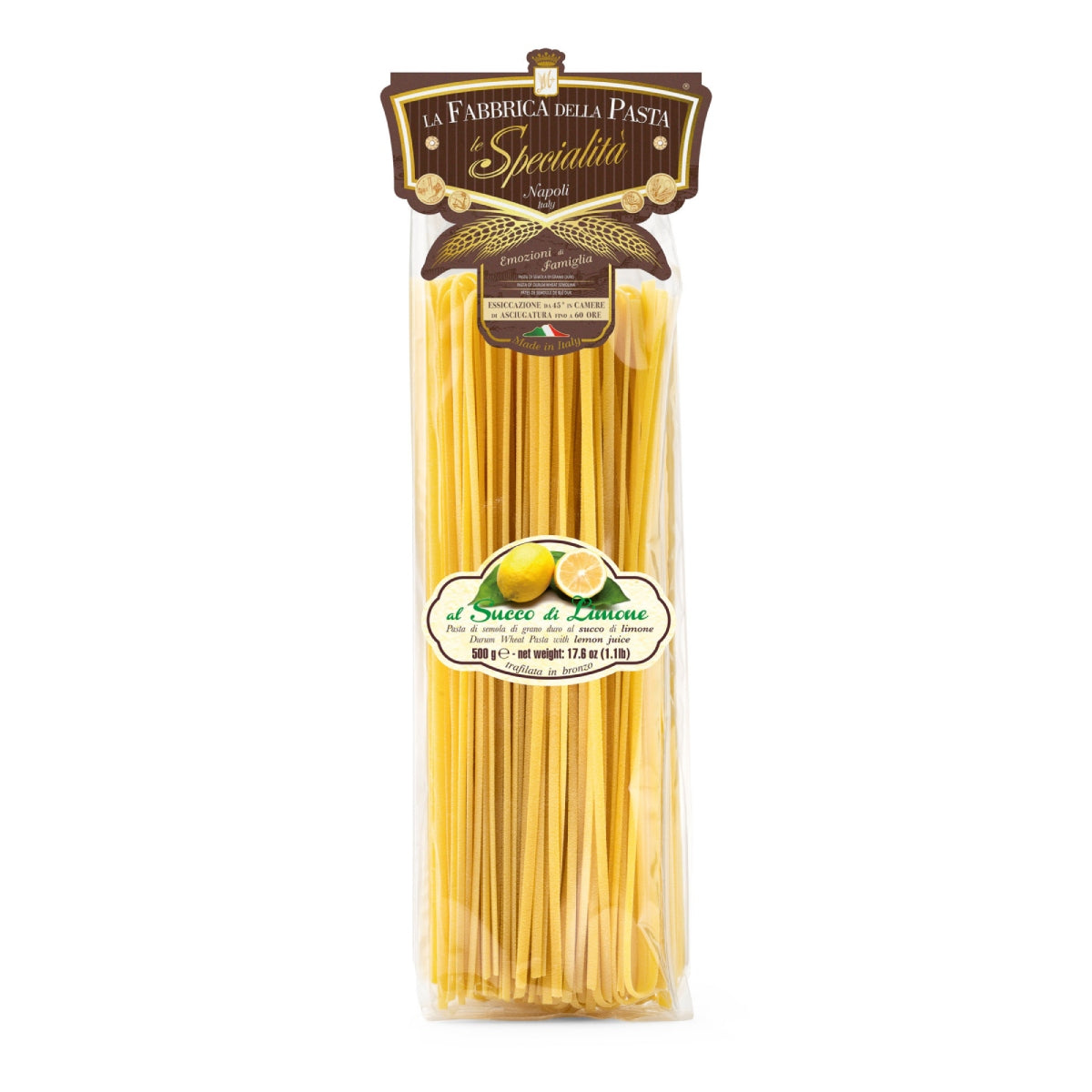 LA FABBRICA DELLA Artisanal Linguine Pasta - Lemon  (500g)