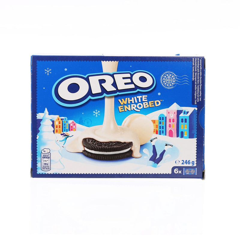 OREO Snowy Enrobed White Chocolate Coated Biscuits  (246g)