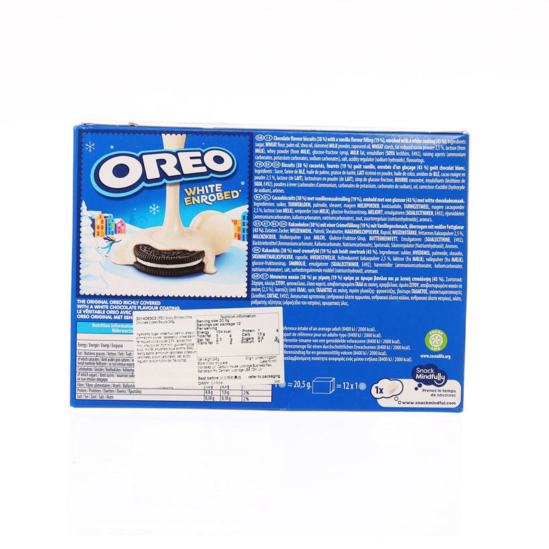 OREO Snowy Enrobed White Chocolate Coated Biscuits  (246g)