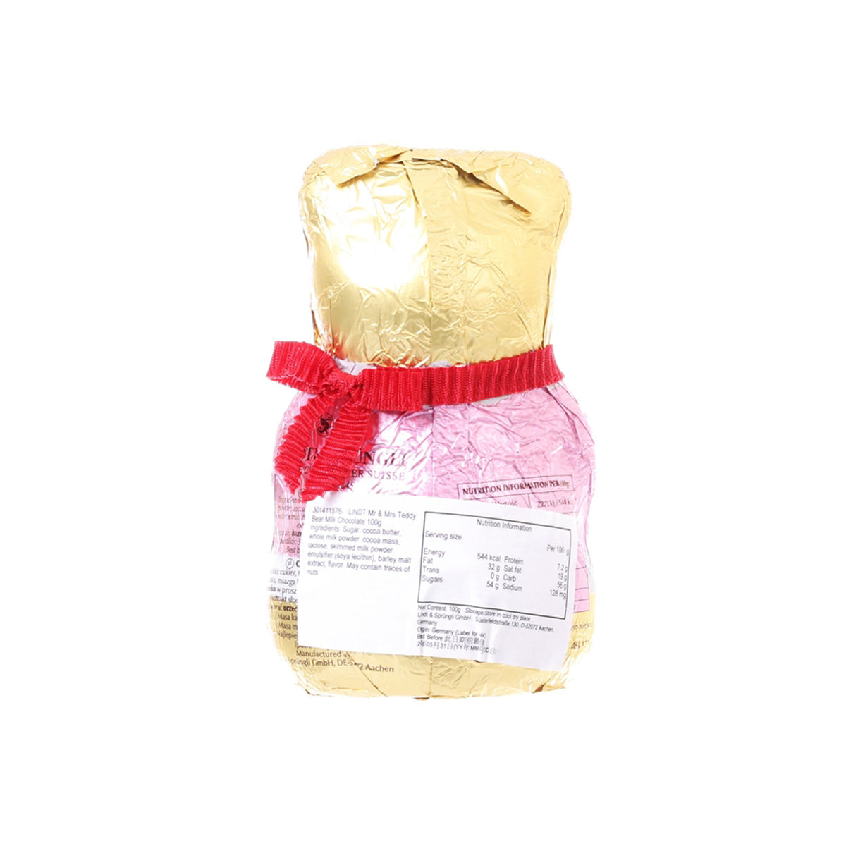 LINDT Mr & Mrs Teddy Bear Milk Chocolate  (100g)