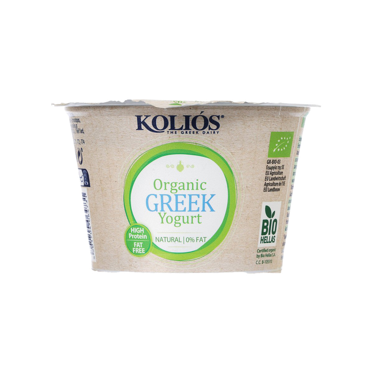 KOLIOS Organic Greek Yogurt - 0% Fat  (150g)