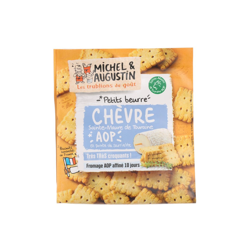 MICHEL & AUGUSTIN Savoury Biscuit with Sainte-Maure de Touraine PDO Goat Cheese and Savory  (100g)