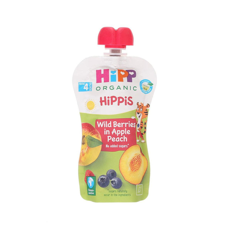 HIPP Organic Fruit Preparation - Wild Berries in Apple Peach  (100g, 100g)