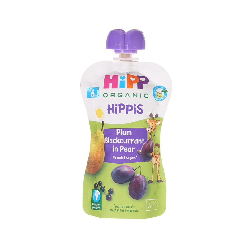 HIPP Organic Fruit Preparation - Plum Blackcurrant in Pear  (100g, 100g)