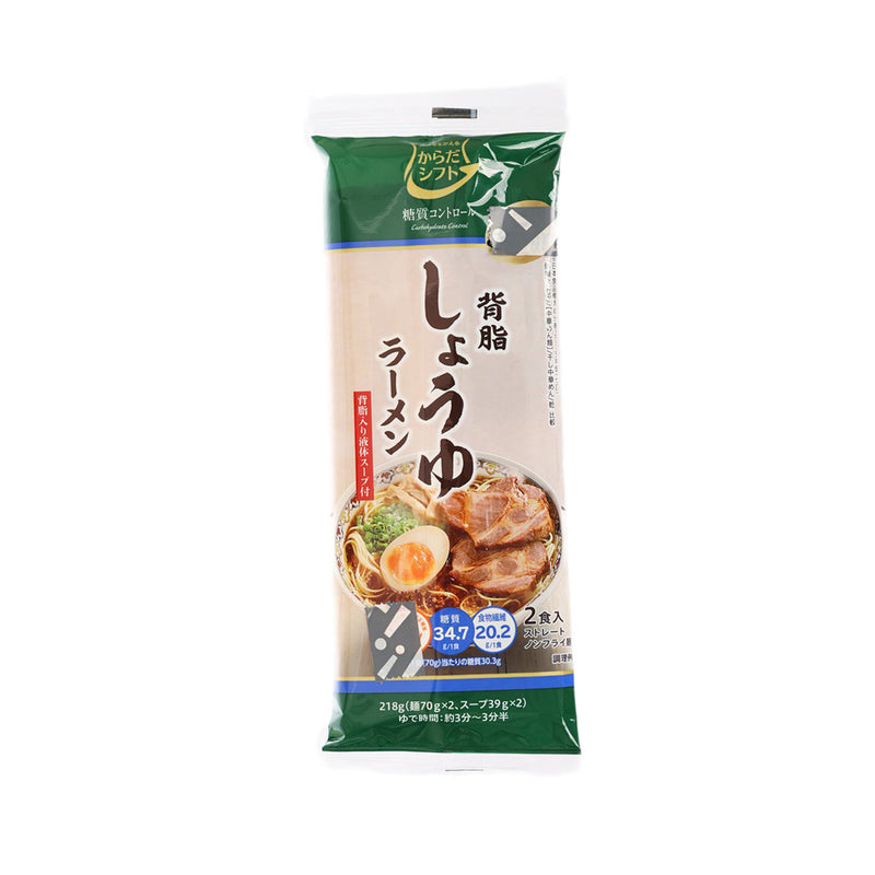 MITSUITSUKI Carbohydrate Control Pork Back Fat Soy Sauce Ramen with Soup  (218g)