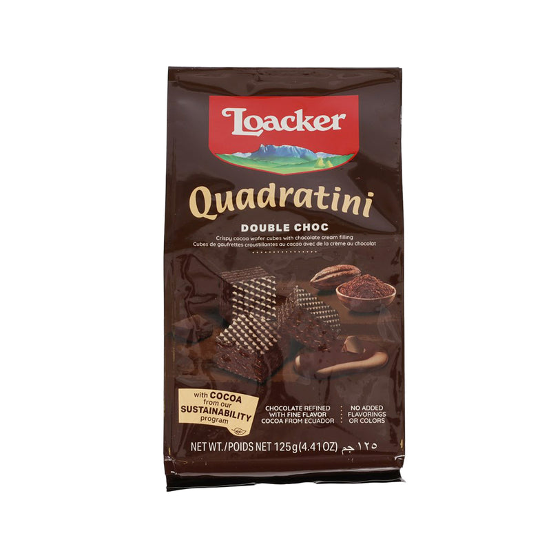LOACKER Crispy Cocoa Wafer Cubes With Chocolate Cream Filling  (125g)