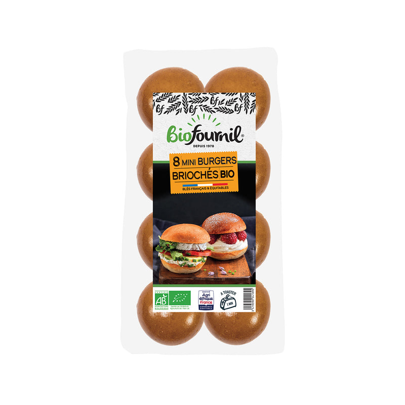 BIOFOURNIL Organic Mini Brioche Burger Buns  (200g)