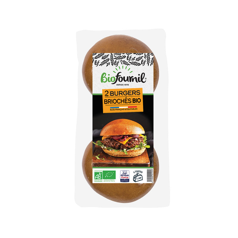 BIOFOURNIL Organic Brioche Burger Buns  (150g)