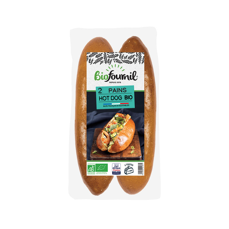 BIOFOURNIL Organic Hot Dog Bun  (160g)