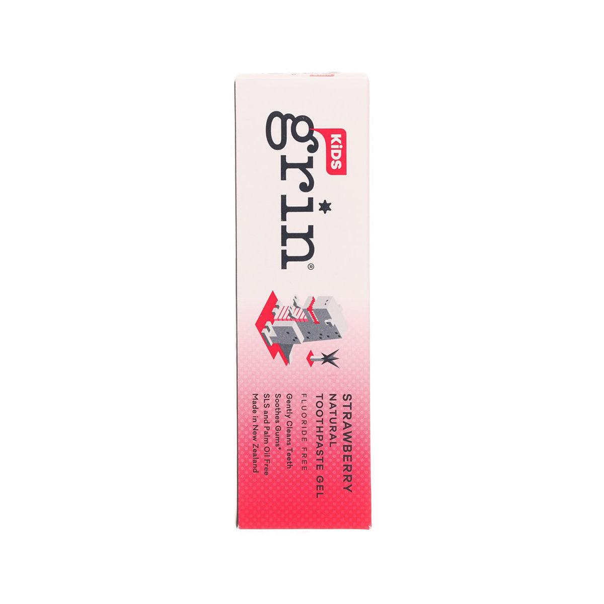 GRIN Kids Strawberry Natural Toothpaste Gel (Fluoride Free)  (70g)