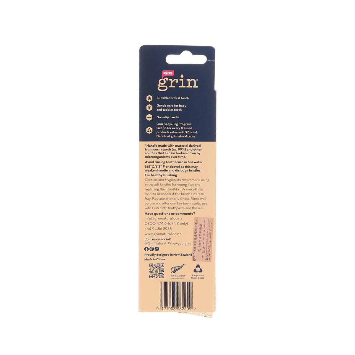GRIN Kids Extra Soft Toothbrush - Pink