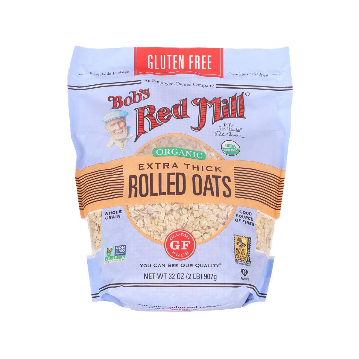 BOB'S RED MILL Gluten Free Organic Extra Think Rolled Oats (907g ...