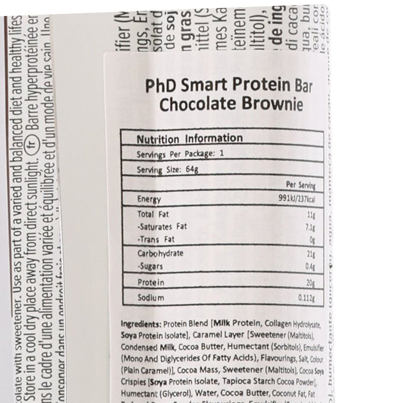 PHD Smart Bar - Dark Chocolate Brownie  (64g)