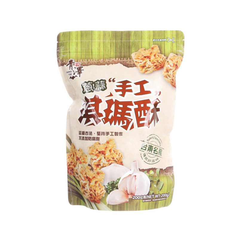 CHING TSE Handmade Scallion Garlic Qi Ma Su Snack  (200g)