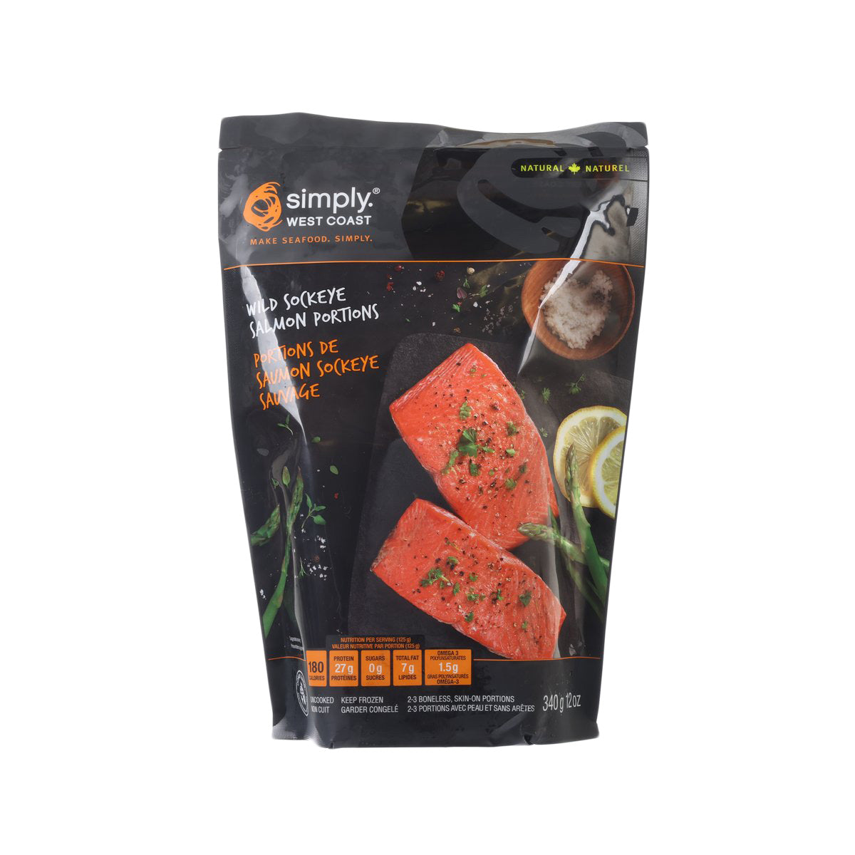 SIMPLY WEST COAST 加拿大急凍野生紅三文魚柳 (340g)