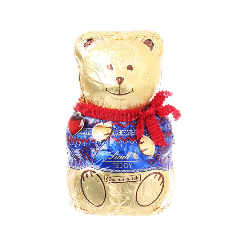 LINDT Teddy Bear with Blue / Green Sweater Milk Chocolate  (100g)