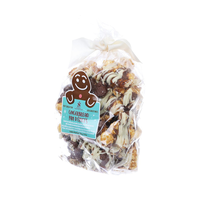 SAXON Chocolate Caramel Popcorn with Gingerbread Man Chocolate  (250g)