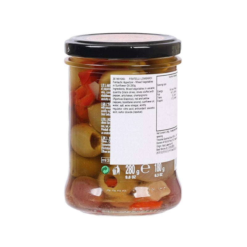 FRATELLI LOMBARDI Fantastic Appetizer - Mixed Vegetables in Sunflower Oil  (280g)