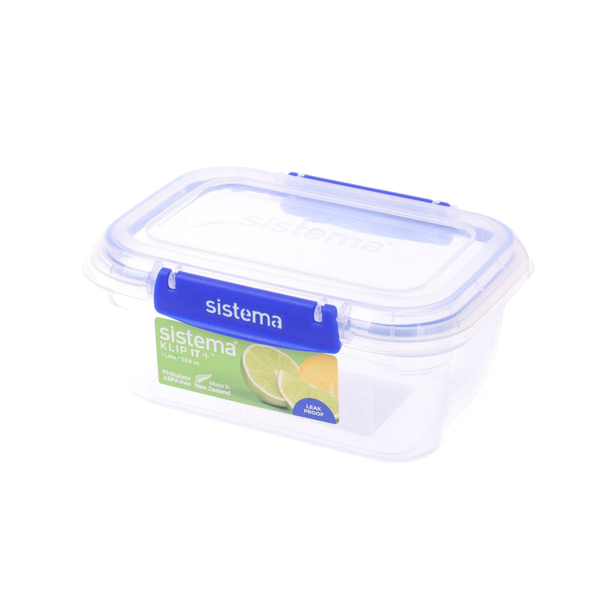SISTEMA Klip It Plus Rectangle Container 1L - Blue
