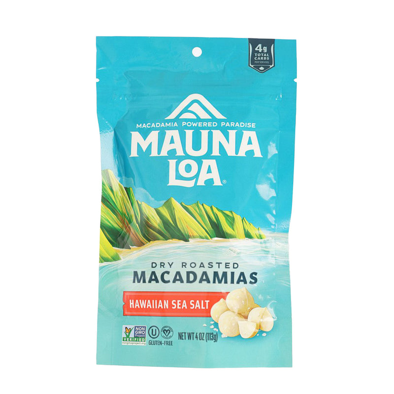 MAUNALOA Dry Roasted Macadamias - Hawaiian Sea Salt  (113g)